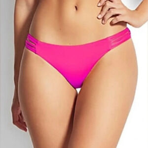 Seafolly hot pink Rouleau Brazilian Bikini Bottoms